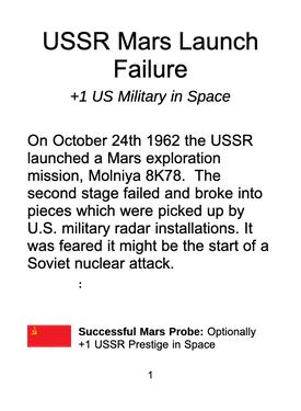 USSR Mars Launch Failure